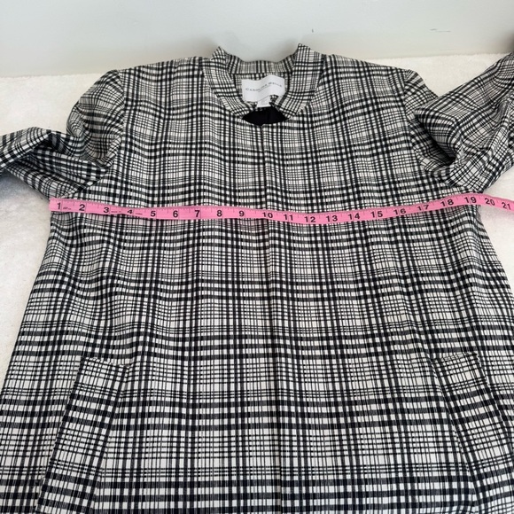 Classic Carolina Belle Black & White Plaid Open Front L Jacket Size L - Picture 7 of 8